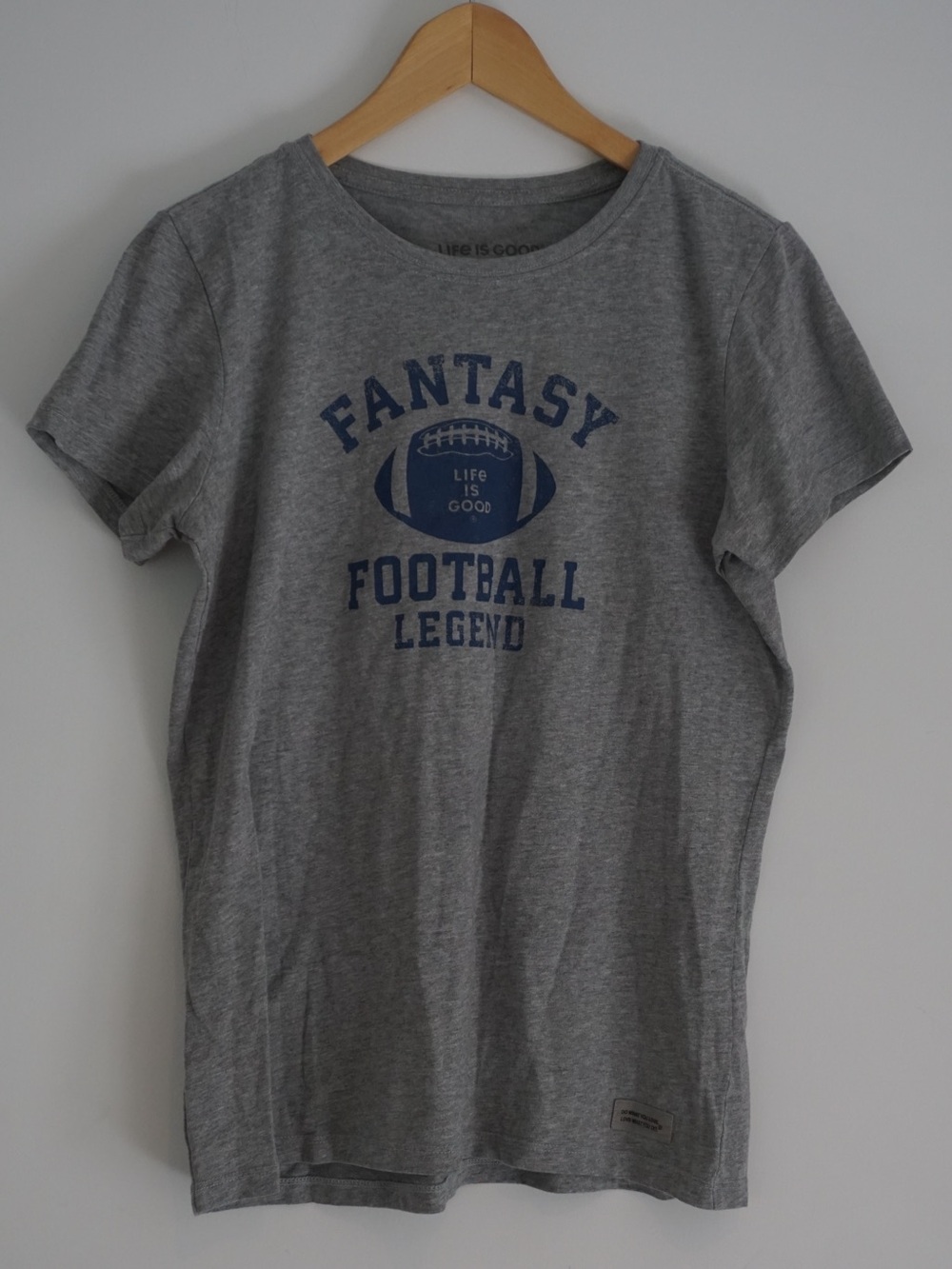 Life Is Good Gray & Navy 'Fantasy Football' Kids Tee
